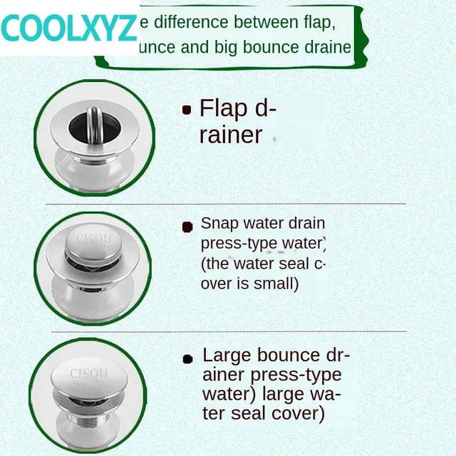 Bonde lavabo clicclac inox 304 finition chromée tête… – vue 3