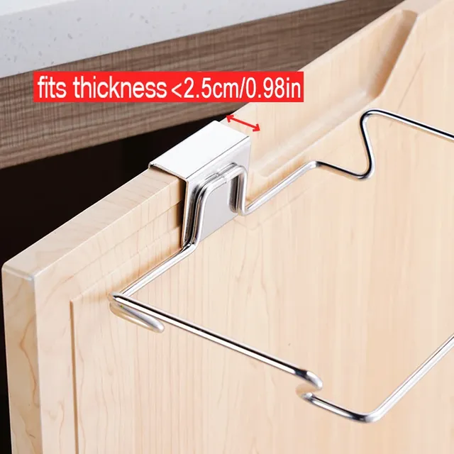 Porte poubelle armoire suspendu acier inoxydable chromé… – vue 4