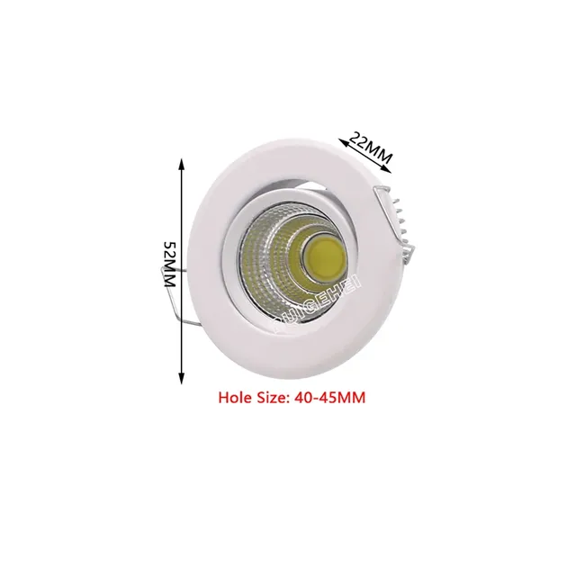 Mini Spot Lumineux LED Encastrable de 3W – vue 2