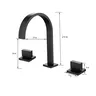 Robinet cascade de salle de bains noir – vue 6