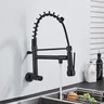 Robinet d'évier de cuisine noir mat – vue 5