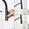 Robinet de cuisine en caoutchouc noir/Nickel/Chrome/or – vue 2