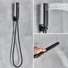 Ensemble de robinets de douche noirs système de douche à… – vue 3