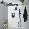 Ensemble de robinets de douche noirs système…