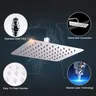 Pommeau de douche de luxe chromé à LED en acier inoxydable – vue 5
