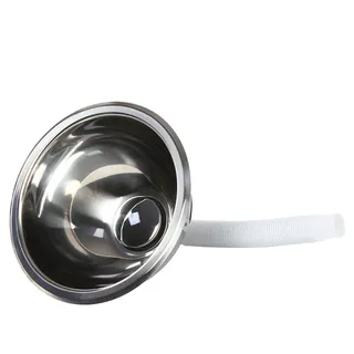 Évier rond inoxydable poli résistant corrosion compact universel…