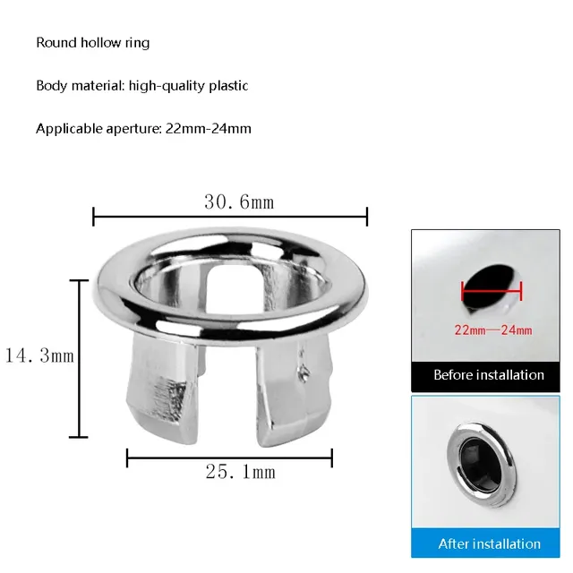 Anneau rond pour évier de bain – vue 3