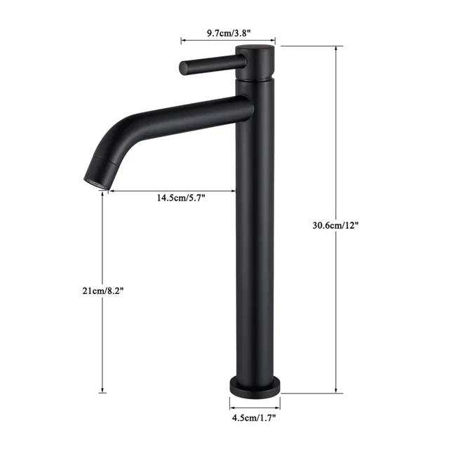 Robinet mitigeur d'eau chaude et froide pour lavabo – vue 3