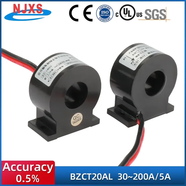 Transformateur de Courant Monophasé BZCT20AGL30a 50a 5a…