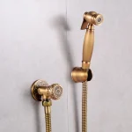 Pulvérisateur de robinet de bidet de toilette, kit de douche à main, ensemble de jet de assujeten cuivre ShattPG, bronze antique, robinet de centre commercial