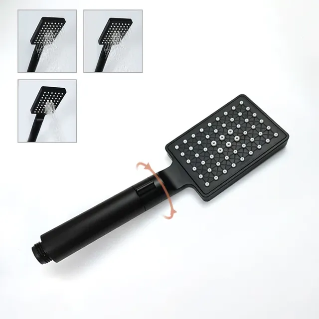 Pommeau de douche à main ABS noir 3 fonctions – vue 5
