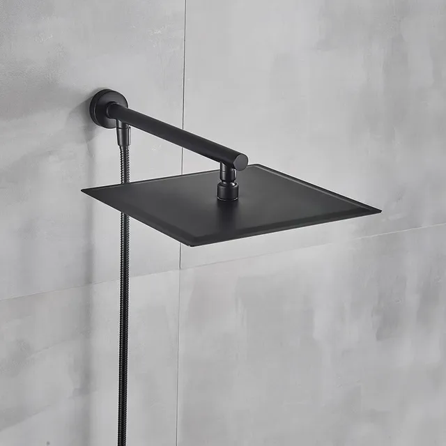Pommeau de douche à effet de pluie noir – vue 2