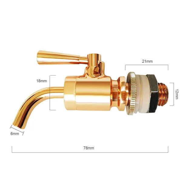 Robinet de vin en laiton de haute qualité de 12mm – vue 6