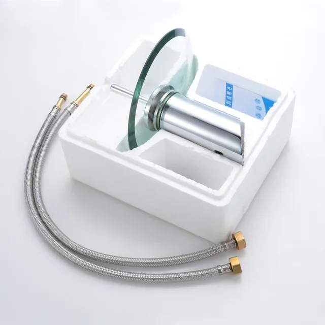 Robinet de lavabo de salle de bains en verre coloré – vue 6