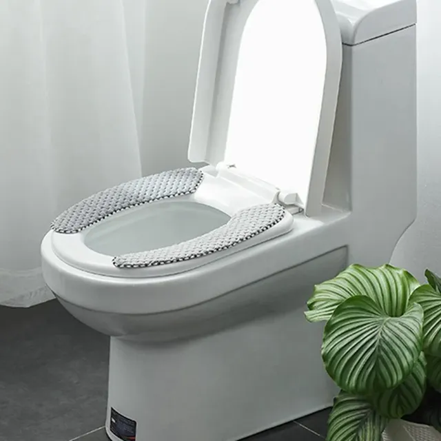 Coussinets rembourrés siège toilette peluche gris… – vue 6