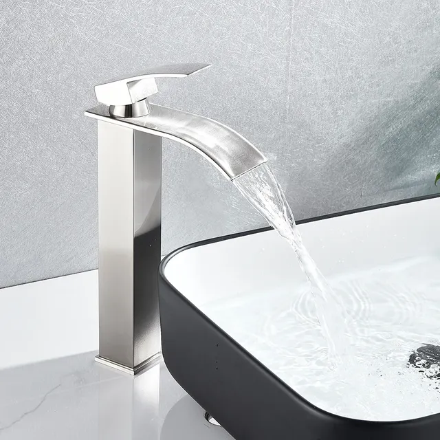 Robinet mitigeur lavabo vasque monocommande bec cascade… – vue 3