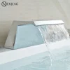 Bec de salle de bains chromé de luxe, cascade, bec de salle de bains en laiton monté sur le pont, accessoire de robinet de baignoire, bec de remplacement, bec de robinet de lavabo Bec de salle de bains chromé de luxe, cascade, bec de salle de bains en laiton monté sur le pont, accessoire de robinet de baignoire, bec de remplacement, bec de robinet de lavabo
