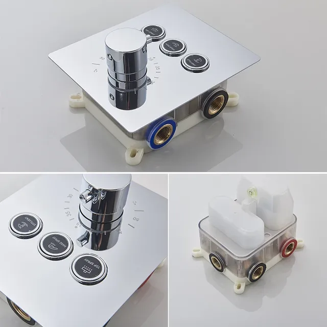 Ensemble de robinets de douche thermostatiques à montage… – vue 4