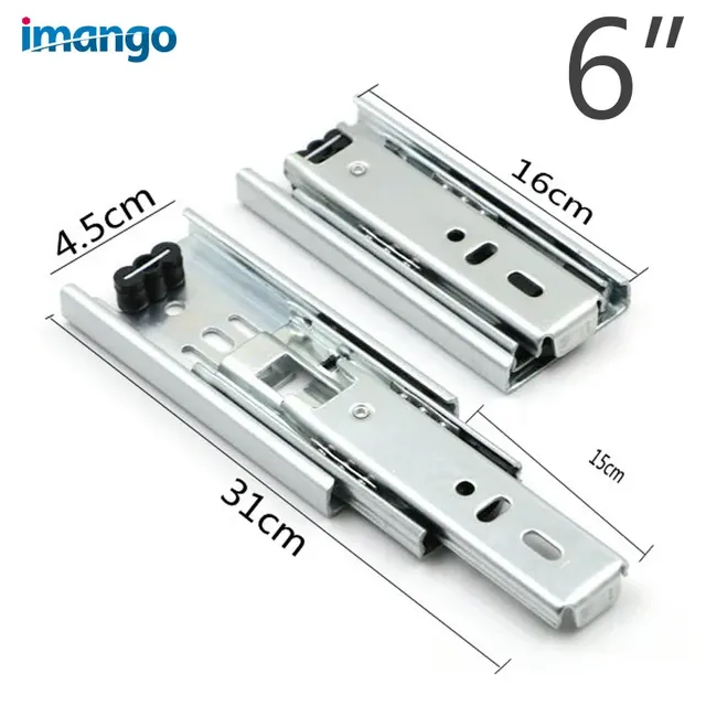 Glissières de tiroir 2 pièces 4 "6" 8 pouces – vue 5