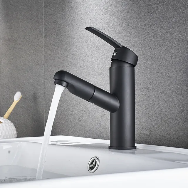 Mitigeur lavabo monocommande noir mat contemporain… – vue 3