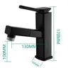 Mitigeur lavabo monocommande noir mat contemporain carré… – vue 6