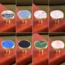 Lot huit boutons poignées meuble rond laiton doré brossé… – vue 3