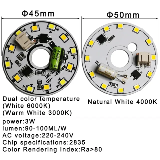 Puce d'ampoule LED 3W 6W 12W 18W AC 220V 240V IC… – vue 2