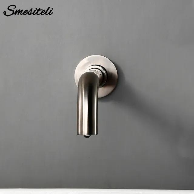 Mitigeur mural lavabo bec cylindrique incurvé finition… – vue 3