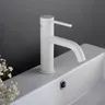 Robinet de lavabo de salle de bains blanc – vue 2