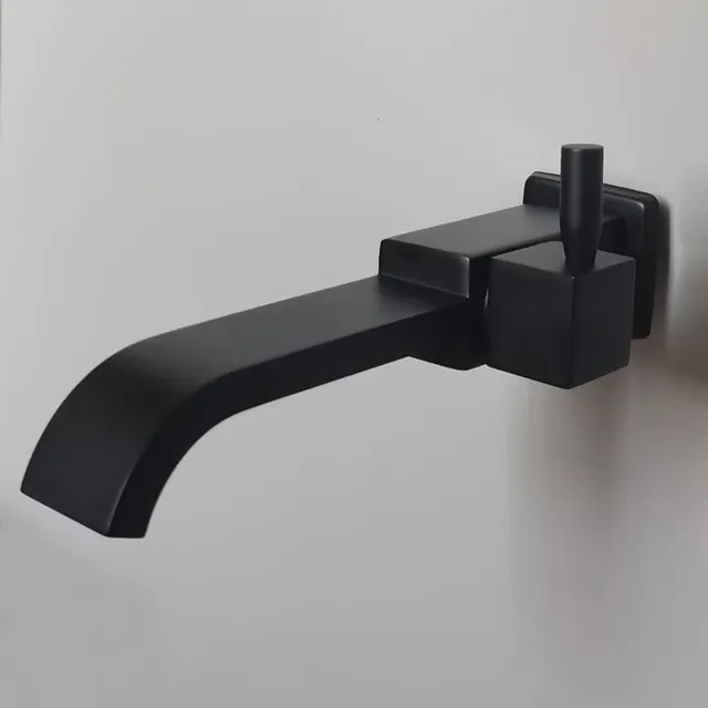 Robinet d'eau froide noir en laiton – vue 2