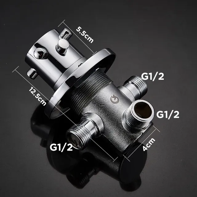 Vanne thermostatique laiton chromé encastrée trois voies… – vue 6
