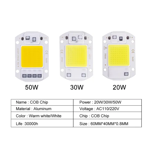 Puce LED 20W 30W 50W AC 220V – vue 3
