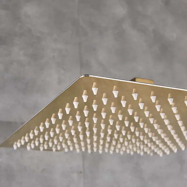 Pommeau douche carré extra plat grand format effet pluie… – vue 3