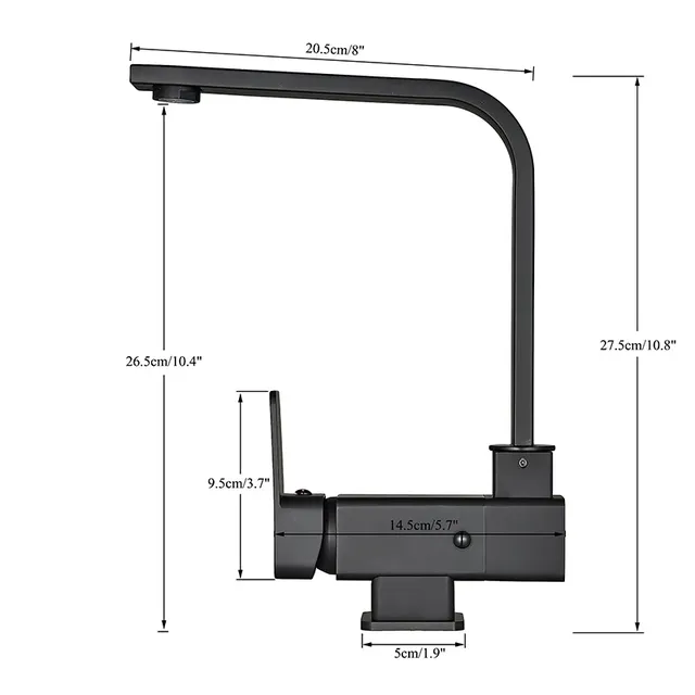 Robinet rotatif de cuisine pliant – vue 5