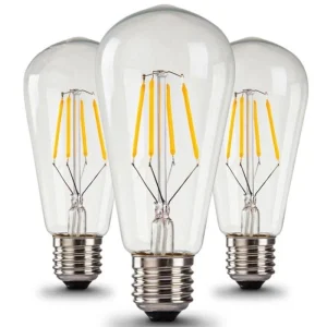 Ampoule LED à Filament Edison, Couleur Or Clair, Intensité Variable, Blub ST64, 220V, 4W, 6W, 12W, 16W, 360 Degrés, Lampe à Massage