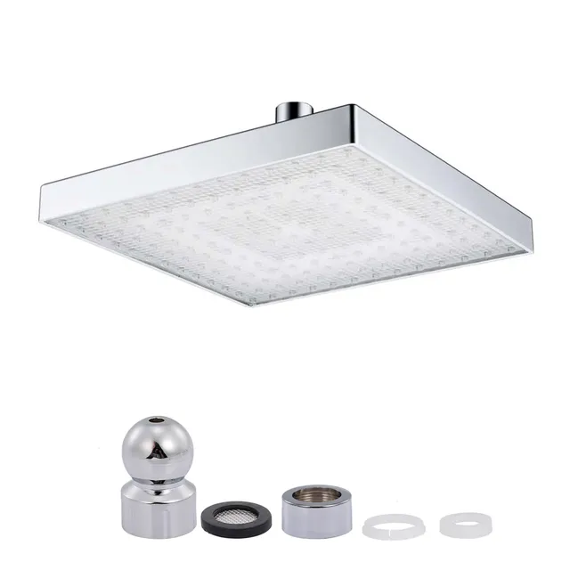 LED Rain Shower Head High Pressure Shower Head Water… – vue 4