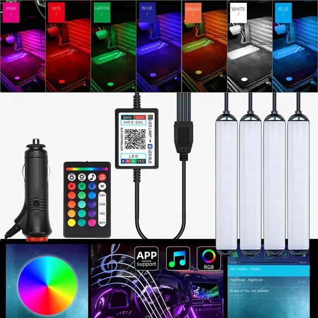Ampoule LED RGB pour intérieur de voiture – vue 2