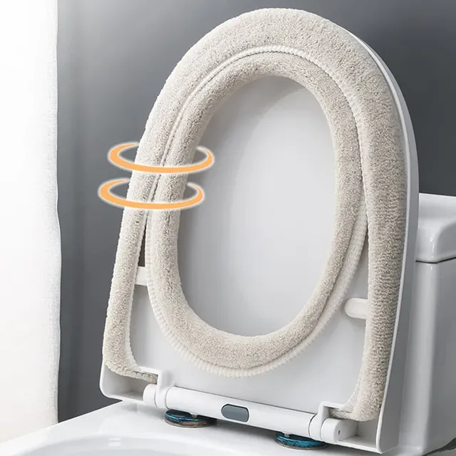 Housse siège toilette rembourrée microfibre chenille… – vue 3