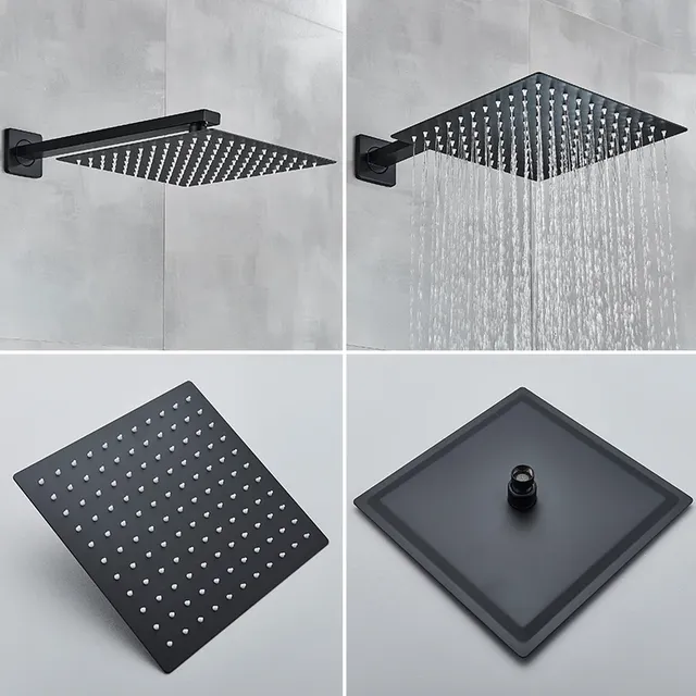 Ensemble de robinets de douche noirs système de douche à… – vue 2