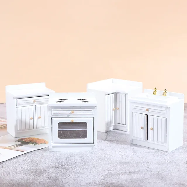 Lavabo en bois pour maison de poupée 1:12 – vue 3