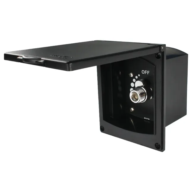 Boîte douche extérieure encastrable noir blanc ABS UV… – vue 5