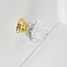 Bouton cristal facetté sphérique transparent base métal… – vue 4