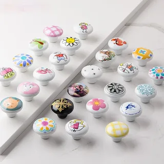 Boutons de placard poignées en céramique rurale Style nordique chambre…