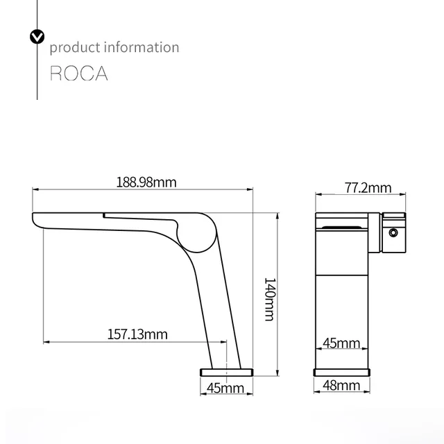 Robinet de lavabo gris pistolet – vue 7