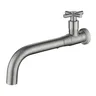 Robinet mural lavabo inox 304 brossée noir mat bec long… – vue 3