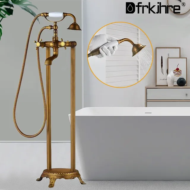 Robinet de baignoire autoportant à double poignées