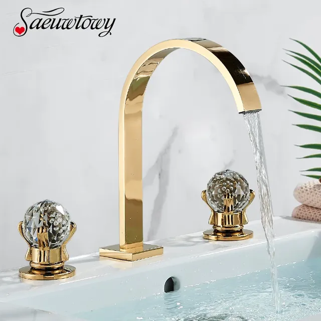 Robinet de lavabo doré – vue 2