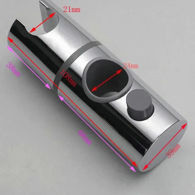 Support douche coulissant chromé réglable rail ABS… – vue 6