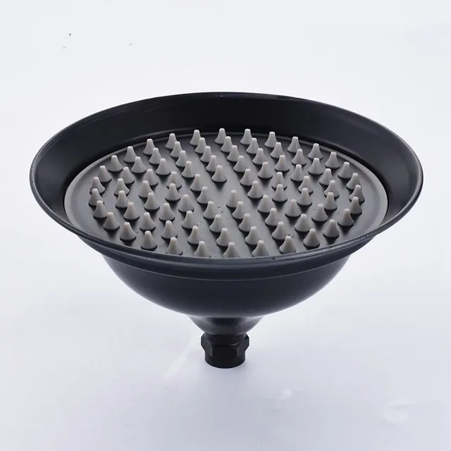 Ensemble douche pluie rond 20cm pommeau mural noir mat… – vue 4