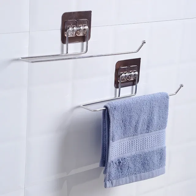 Porte-papier hygiénique adhésif pour salle de bain – vue 4
